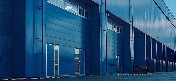 Industry Building with Gates